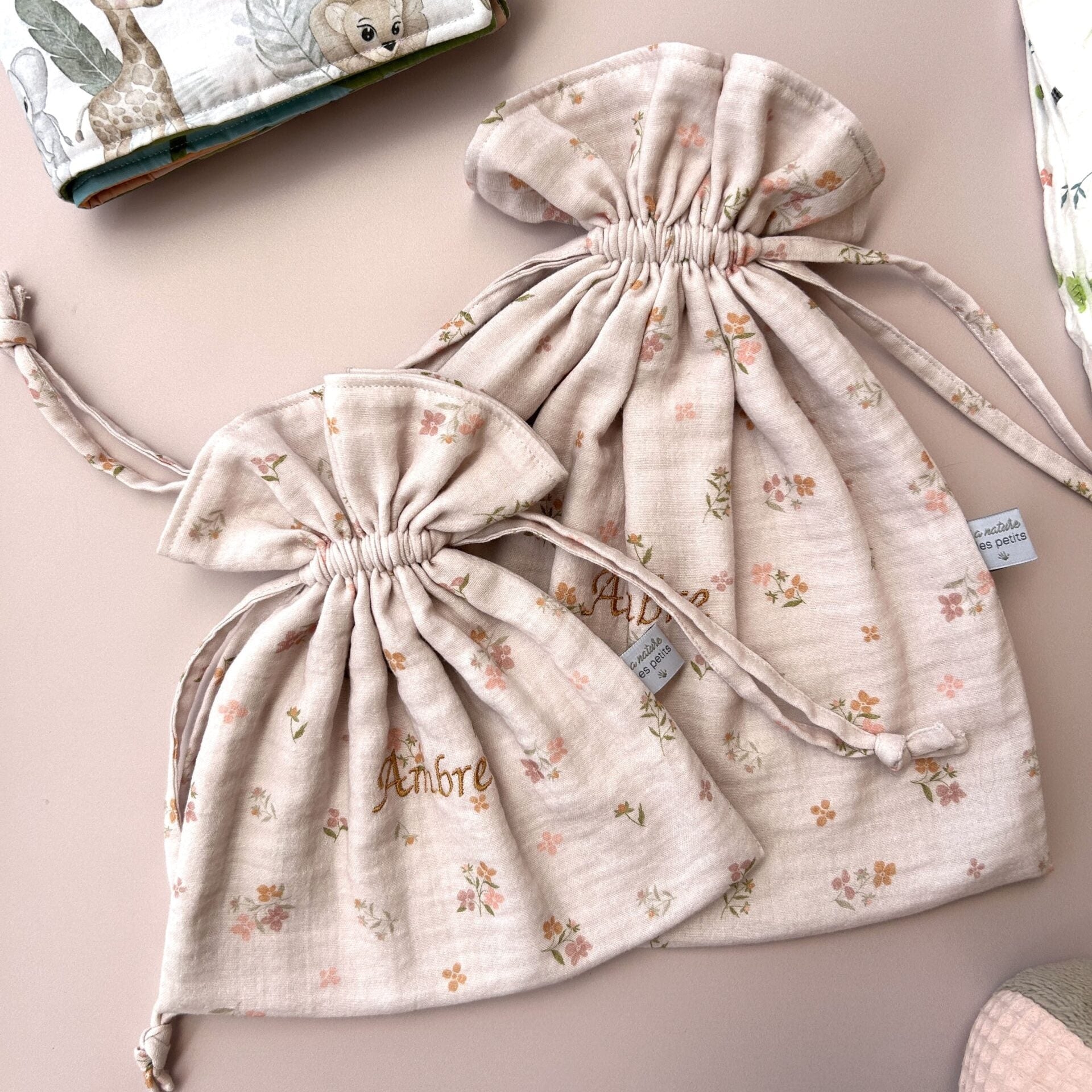pochons duo fleurs