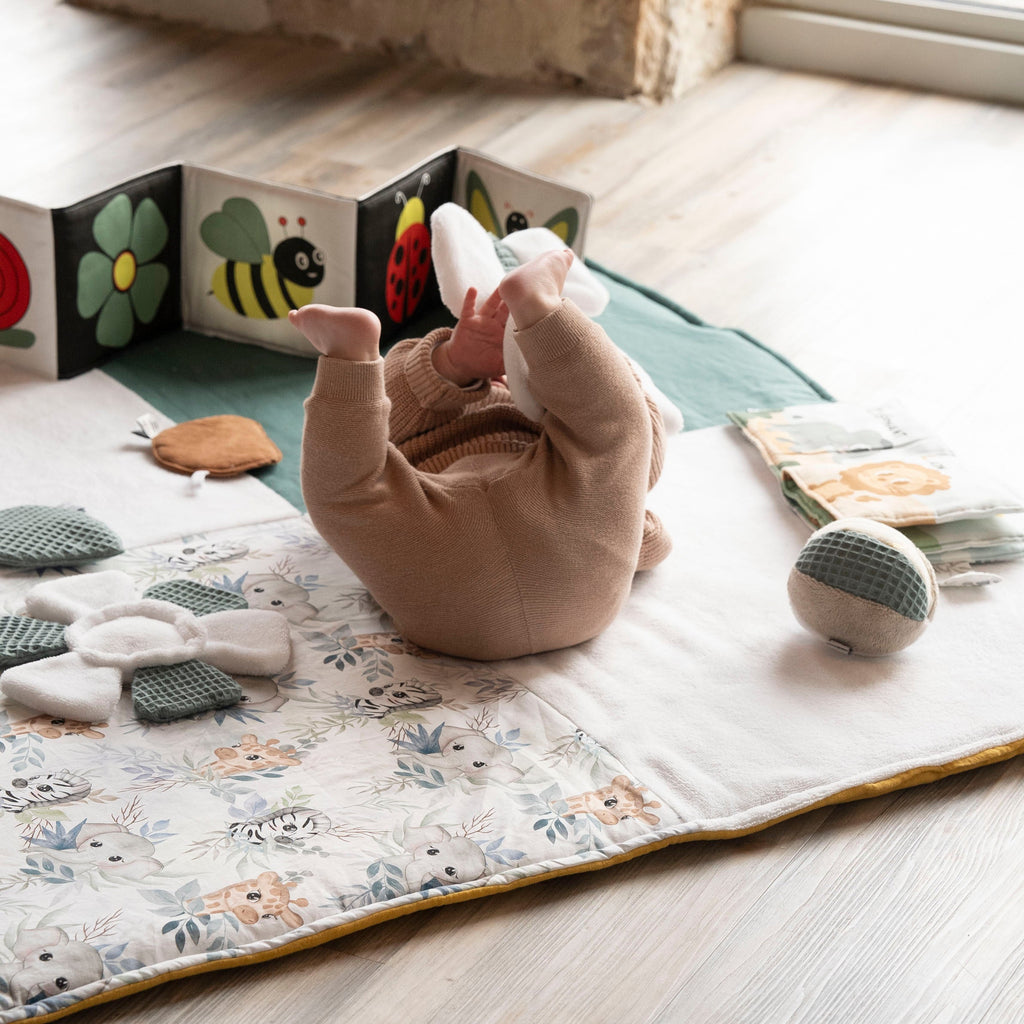 Tapis d’éveil nomade et évolutif – safari/thym