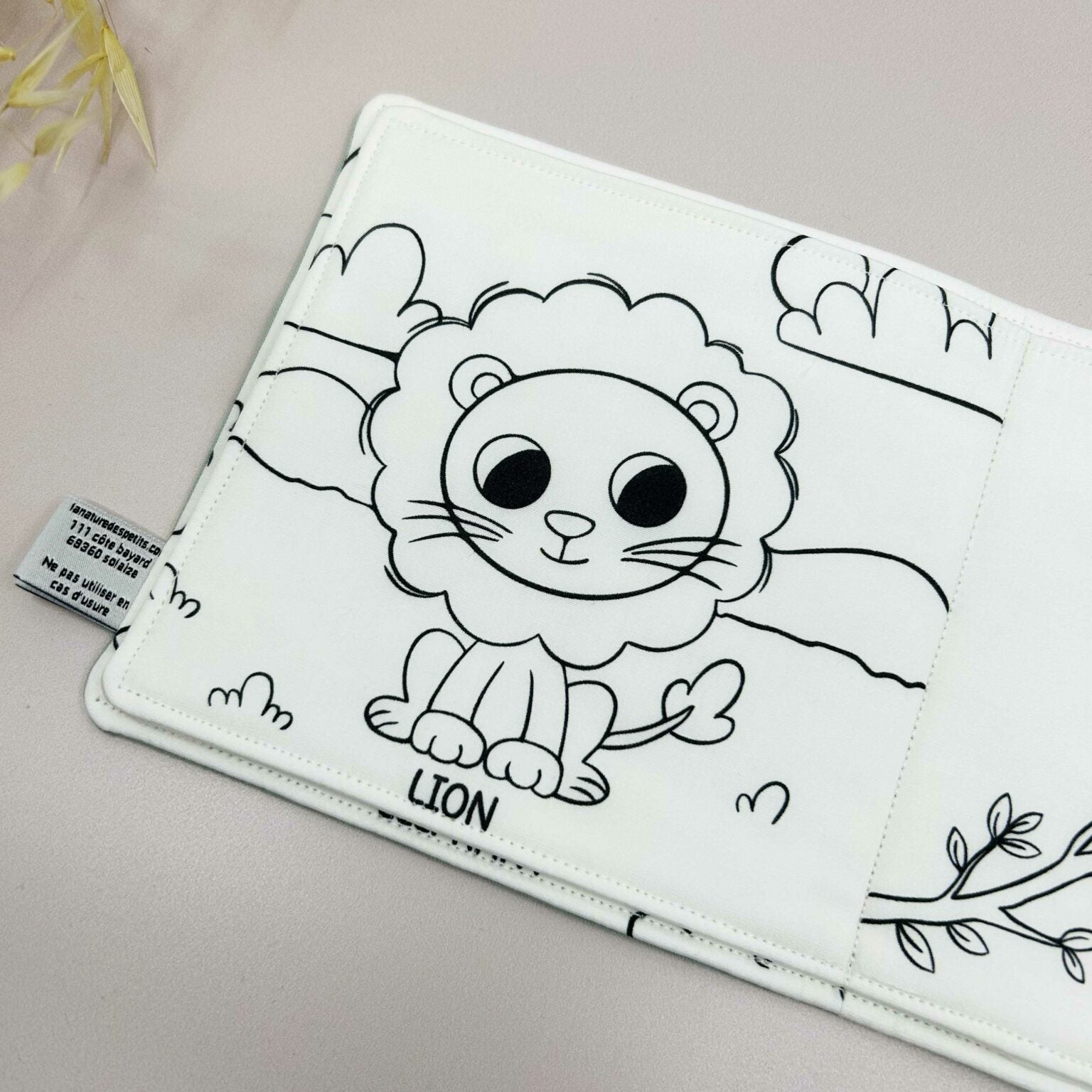 Livre de coloriage lavable - Animaux de la jungle