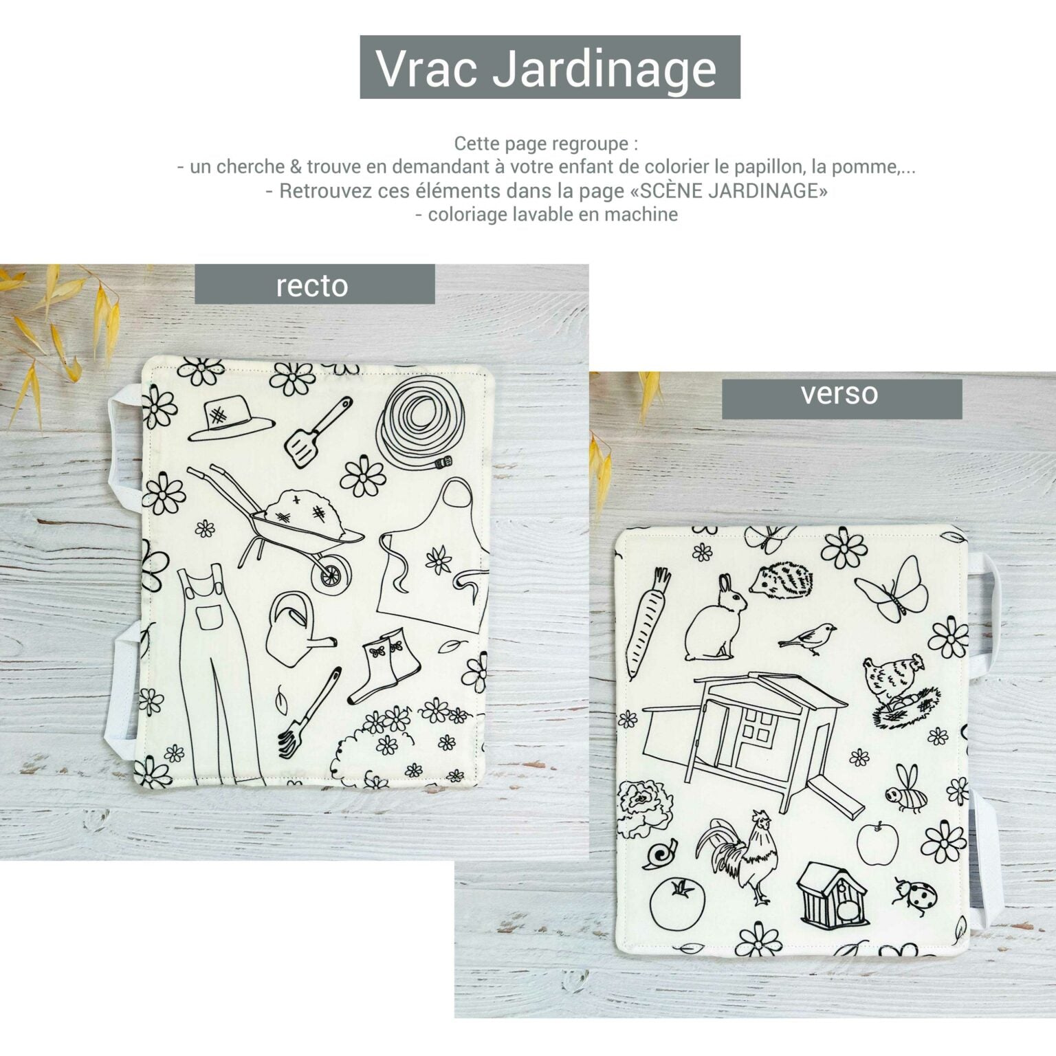 Page mallette d'activités évolutive - Cherche et trouve - Petit jardinier