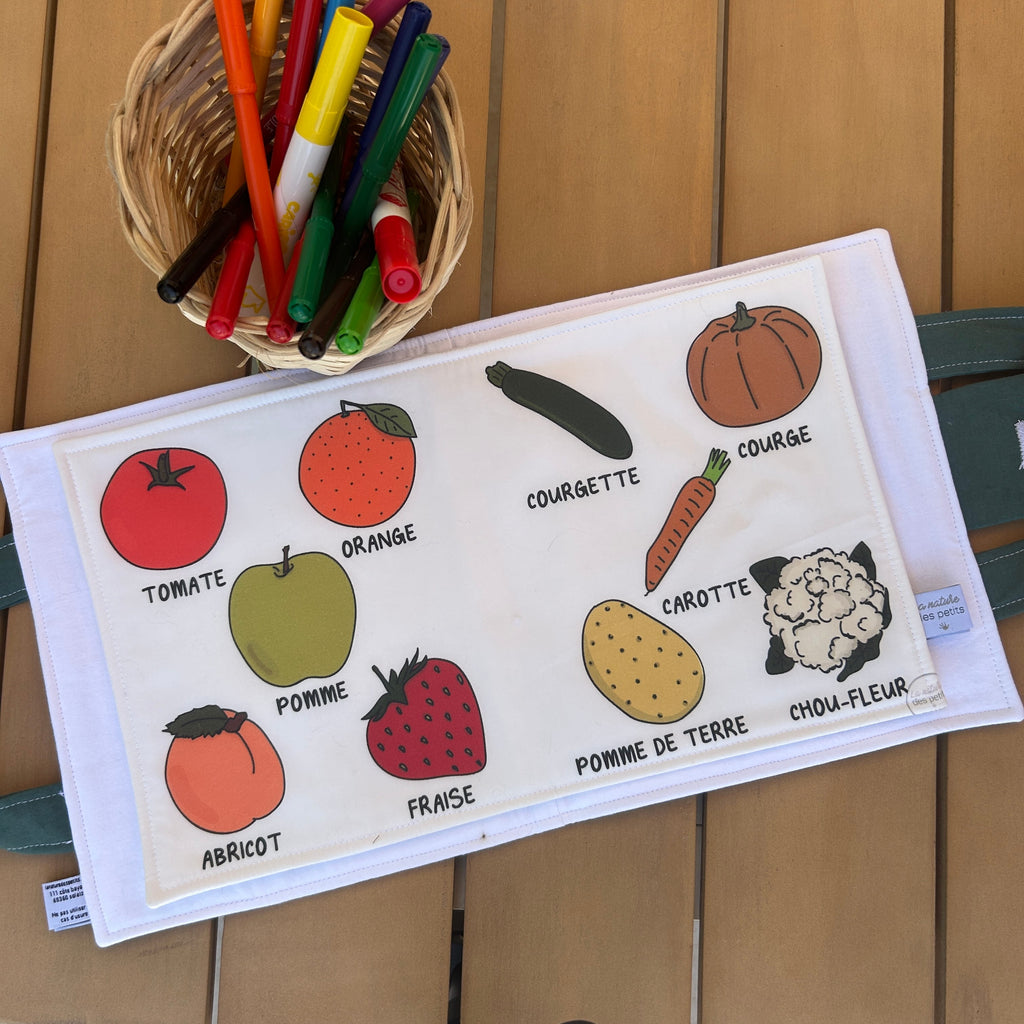 Page mallette d'activités évolutive - Imagier fruits et légumes
