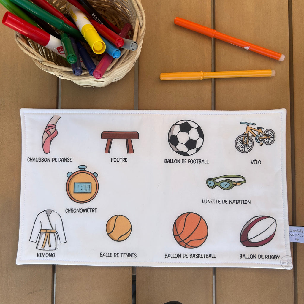 Page mallette d'activités évolutive - Imagier sport