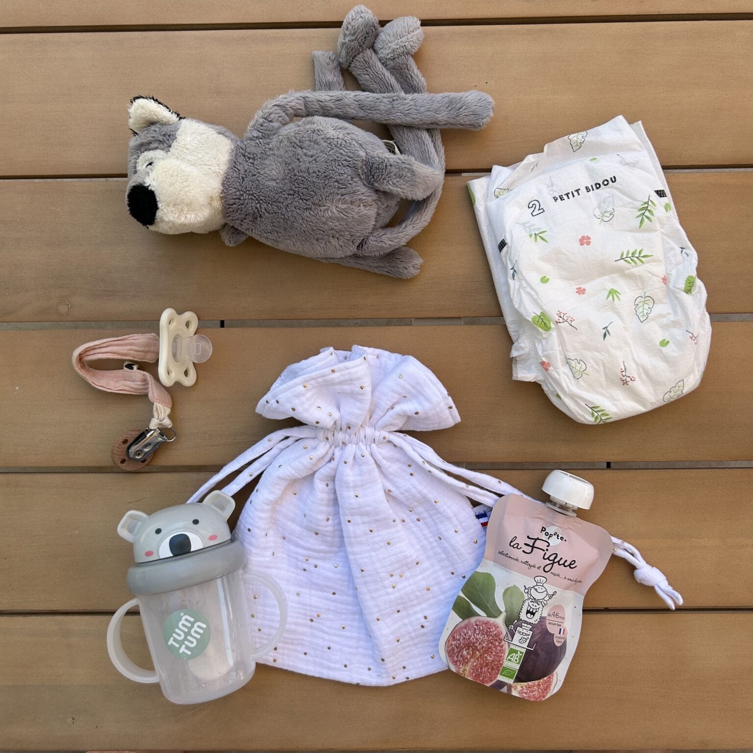 Pochons – Blanc pois dorés