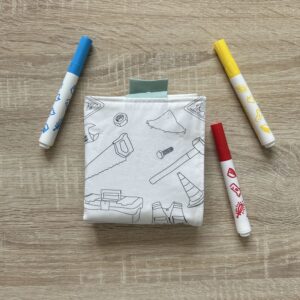Set de table à colorier lavable recto/verso – Petit bricoleur