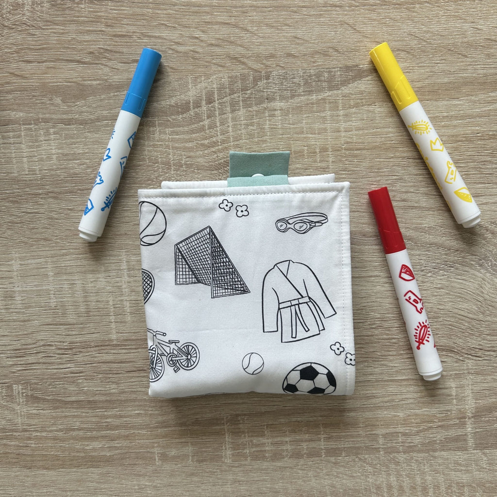 Set de table à colorier lavable recto/verso – Petit champion