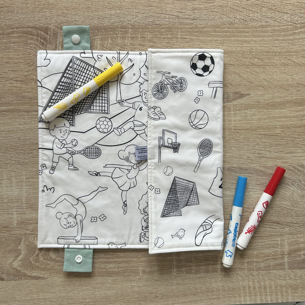 Set de table à colorier lavable recto/verso – Petit champion