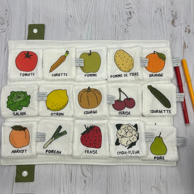 Jeu mémory - Les fruits et les légumes - set de table imagier