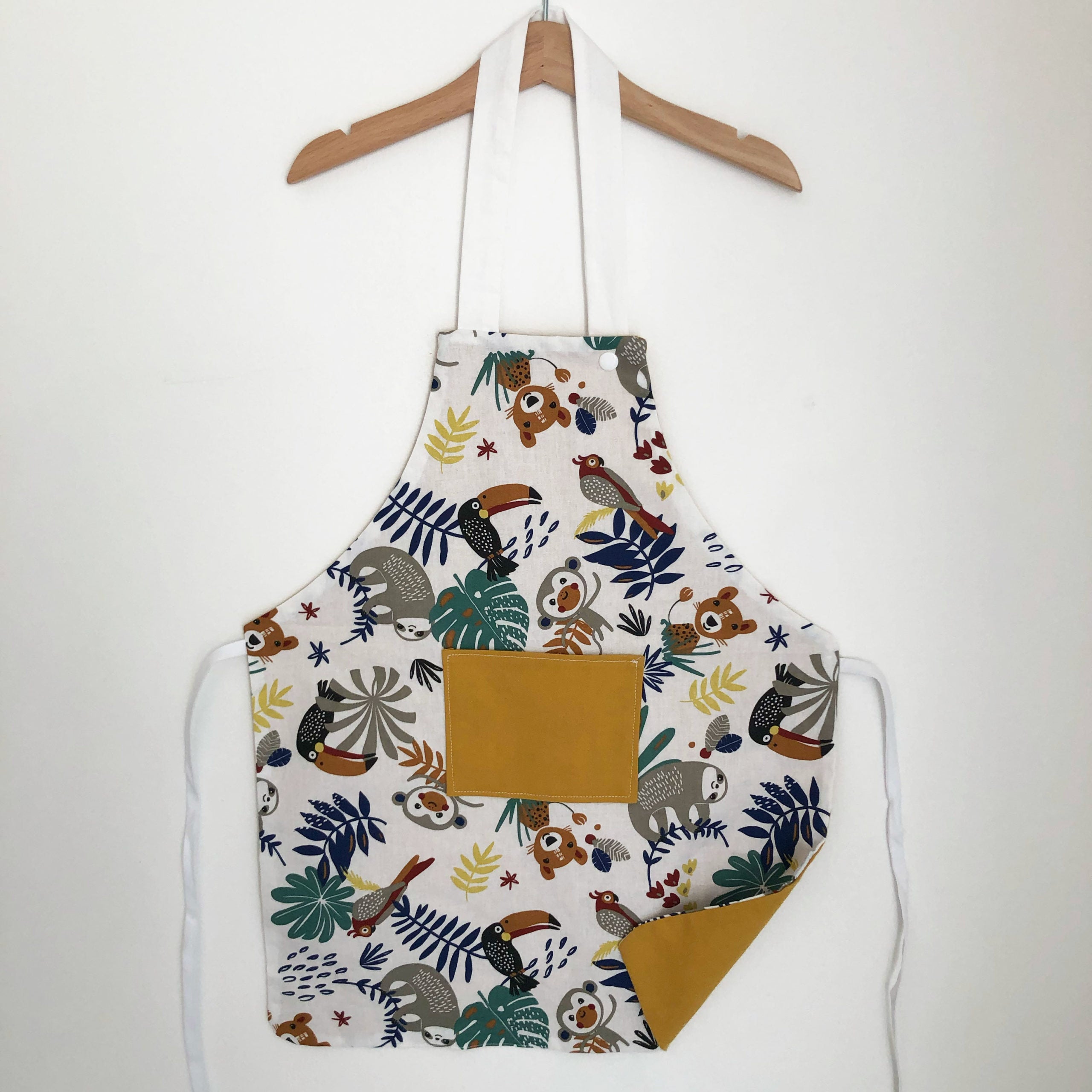 Tablier enfant – Amazonie/moutarde