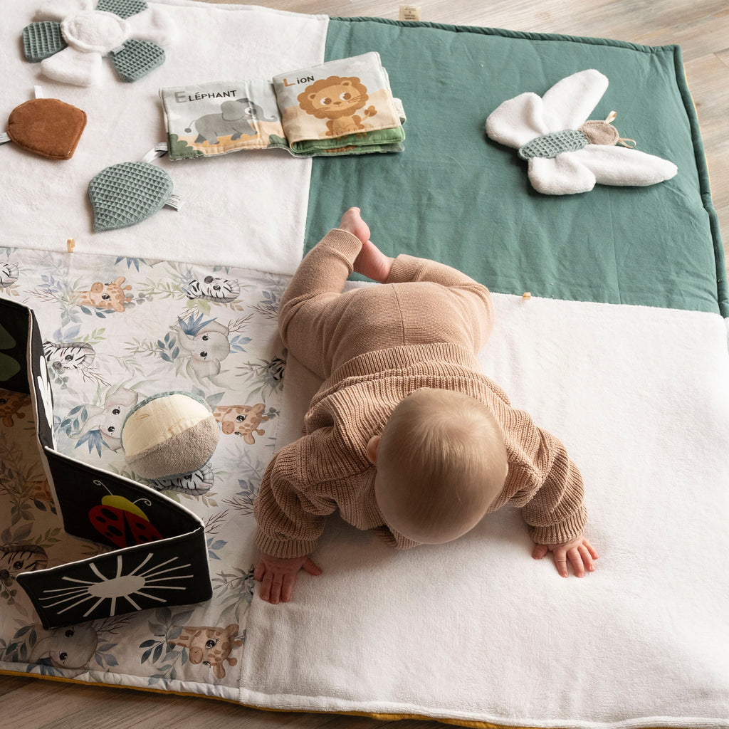 Tapis d’éveil nomade et évolutif – safari/thym