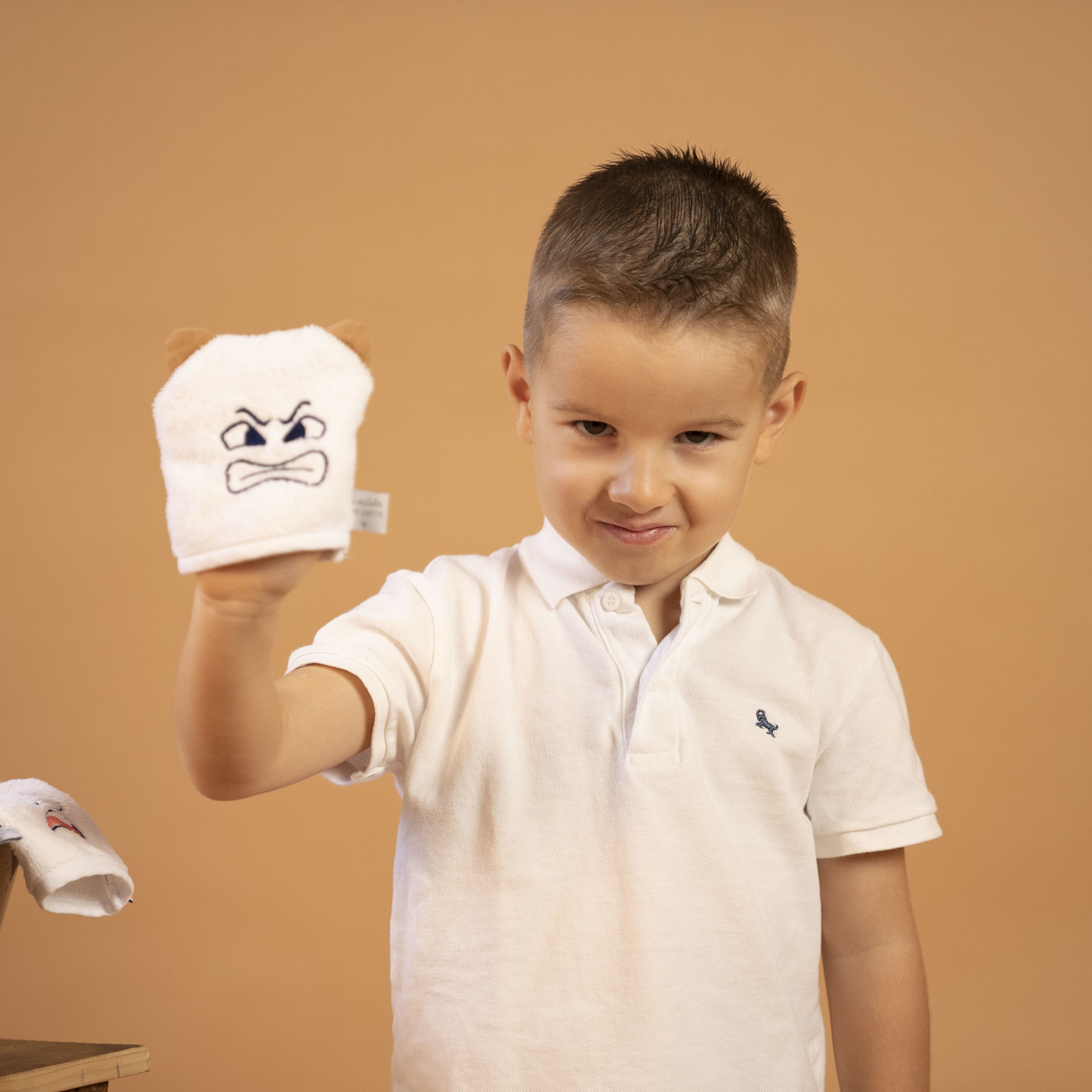 4 gants d'apprentissage enfants ÉMOTION - Galet/blanc - LA NATURE DES PETITS
