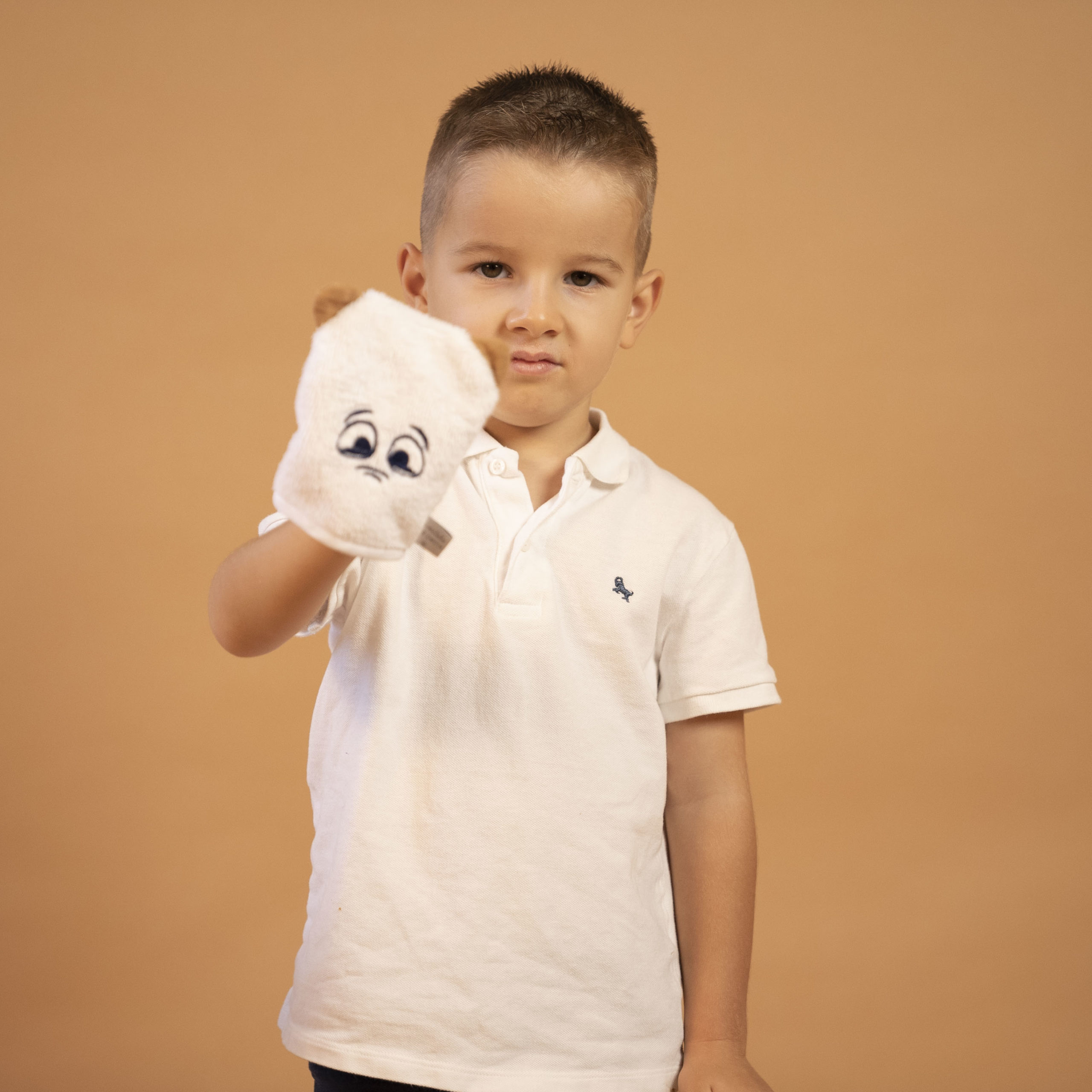 4 gants d'apprentissage enfants ÉMOTION - Galet/blanc - LA NATURE DES PETITS