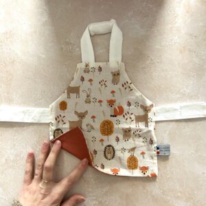 Tablier de poupée - Renard/brique
