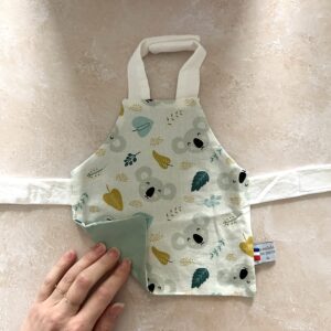 Tablier de poupée - Koala/jade